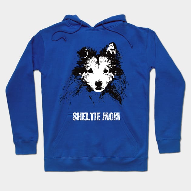 Sheltie Mom Shetland Sheepdog Design Hoodie by DoggyStyles